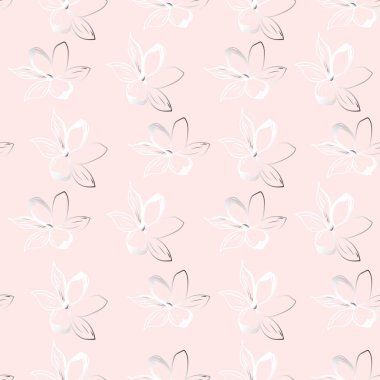 vektör çizim tasarım zarif çiçek Dikişsiz desen arka plan 