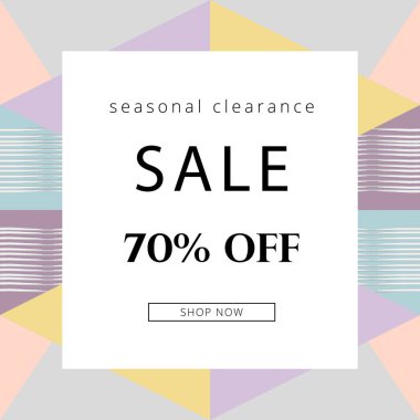 vektör çizim tasarım moda pastel %70 satışı büyük başlığı