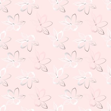 vektör çizim tasarım zarif çiçek Dikişsiz desen arka plan 