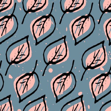 vektör çizim tasarım güzel yaprakları Dikişsiz desen arka plan