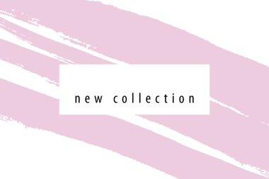 vektör çizim tasarım moda pastel afiş metin yeni koleksiyonu ile