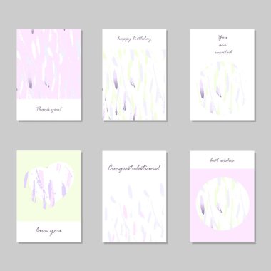 vektör çizim tasarım Trendy Banner pastel renk ayarla