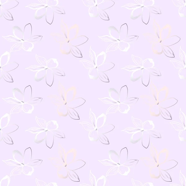 Vektor Illustration Design Von Eleganten Floralen Nahtlosen Muster Hintergrund — Stockvektor