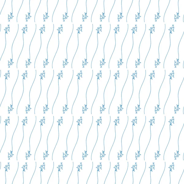 Vektor Illustration Design Von Kleinen Blumen Nahtlose Textur Muster Isoliert — Stockvektor