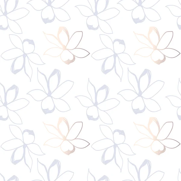 Vektor Illustration Design Von Schönen Blumen Textur Muster Hintergrund — Stockvektor