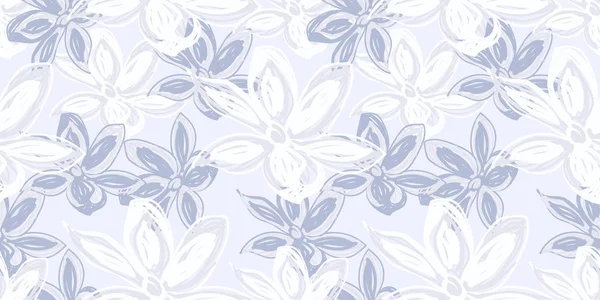 Векторна Ілюстрація Дизайну Красивих Пастельних Квітів Безшовний Візерунок Текстури — стоковий вектор