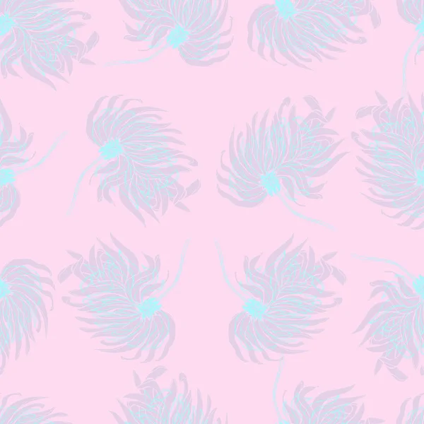 Vector Ilustración Diseño Hermosas Flores Pastel Sin Costuras Patrón Fondo — Archivo Imágenes Vectoriales