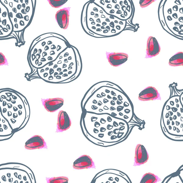 Vector Illustratie Ontwerp Van Exotisch Fruit Naadloze Patroon — Gratis stockfoto