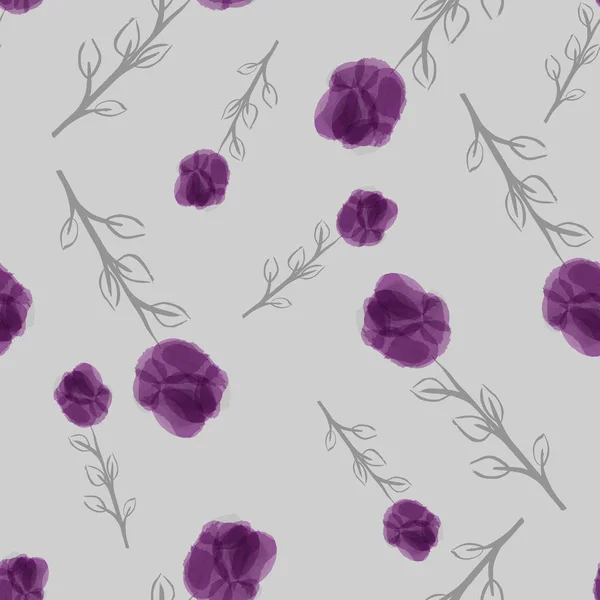 Vektor Illustration Design Der Schönen Rose Blumen Textur Muster Hintergrund — Stockvektor