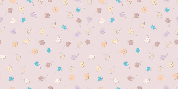 Vector Illustration Design Little Flowers Texture Pattern — Stock Vector