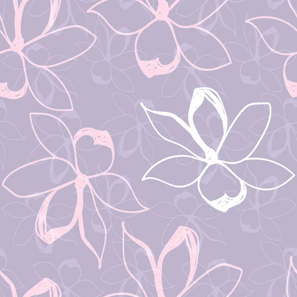 Vektor Illustration Design Von Eleganten Floralen Nahtlosen Muster Hintergrund — Stockvektor