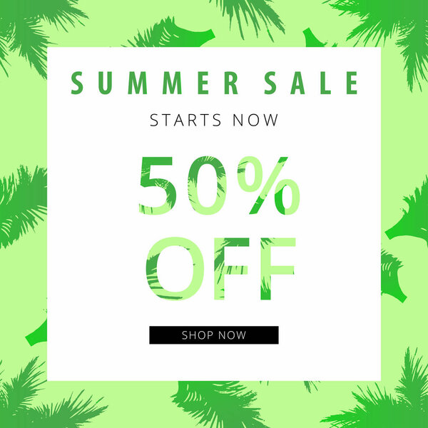 векторная иллюстрация дизайна модного 50% скидочного баннера с различными формами и текстурами
. 