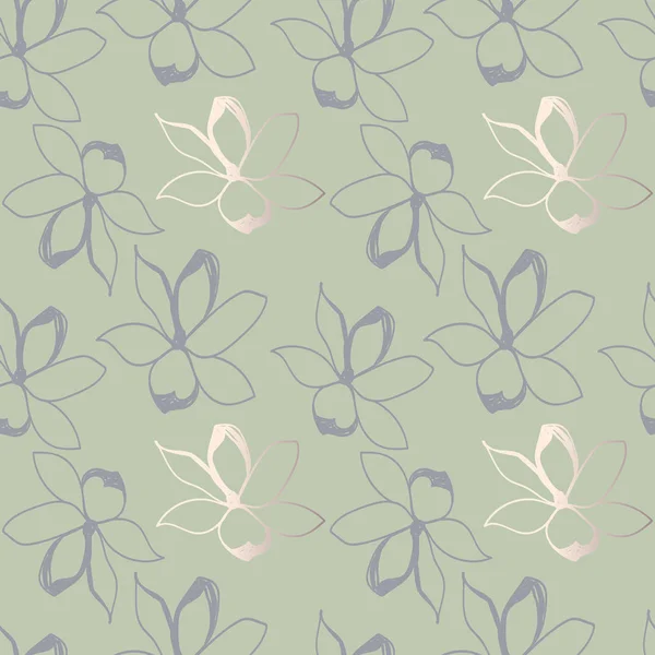 Vektor Illustration Design Von Schönen Blumen Textur Muster Hintergrund — Stockvektor