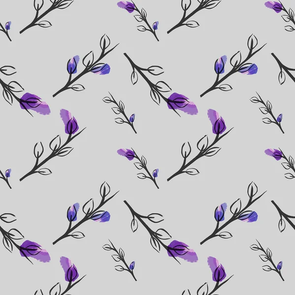 Векторна Ілюстрація Дизайну Маленьких Квітів Безшовна Текстура Візерунка — стоковий вектор