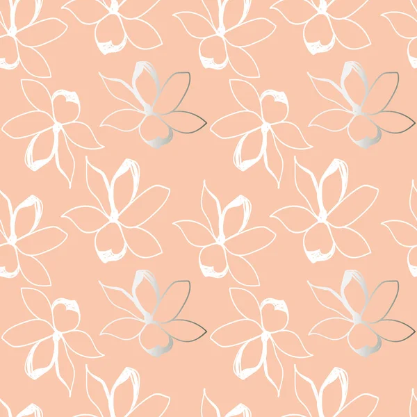 Vektor Illustration Design Von Schönen Blumen Textur Muster Hintergrund — Stockvektor