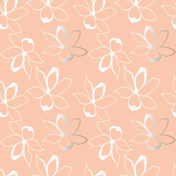 Design Ilustração Vetorial Flores Bonitas Textura Padrão Fundo — Vetor de Stock