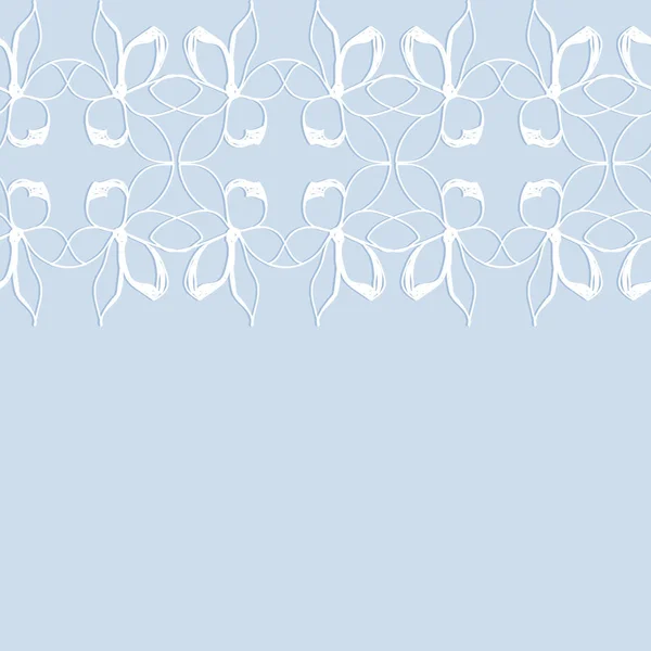 Vektor Illustration Design Von Schönen Floralen Nahtlosen Muster Auf Blauem — Stockvektor