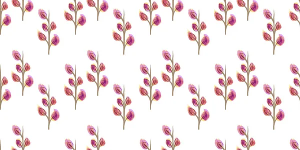 Illustration Vectorielle Conception Petites Fleurs Roses Sans Couture Texture Motif — Image vectorielle