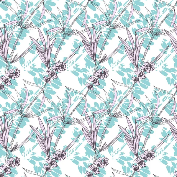 Illustration Vectorielle Design Élégant Motif Floral Sans Couture Arrière Plan — Image vectorielle