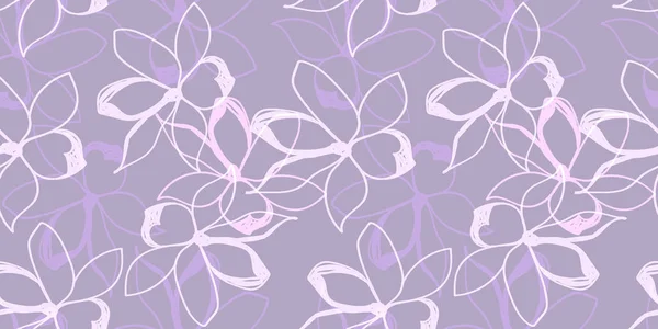 Design Ilustração Vetorial Fundo Padrão Sem Costura Floral Elegante — Vetor de Stock