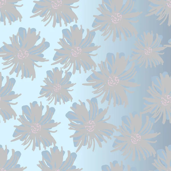 Векторна Ілюстрація Дизайну Пастельних Квітів Безшовний Візерунок Текстури — стоковий вектор