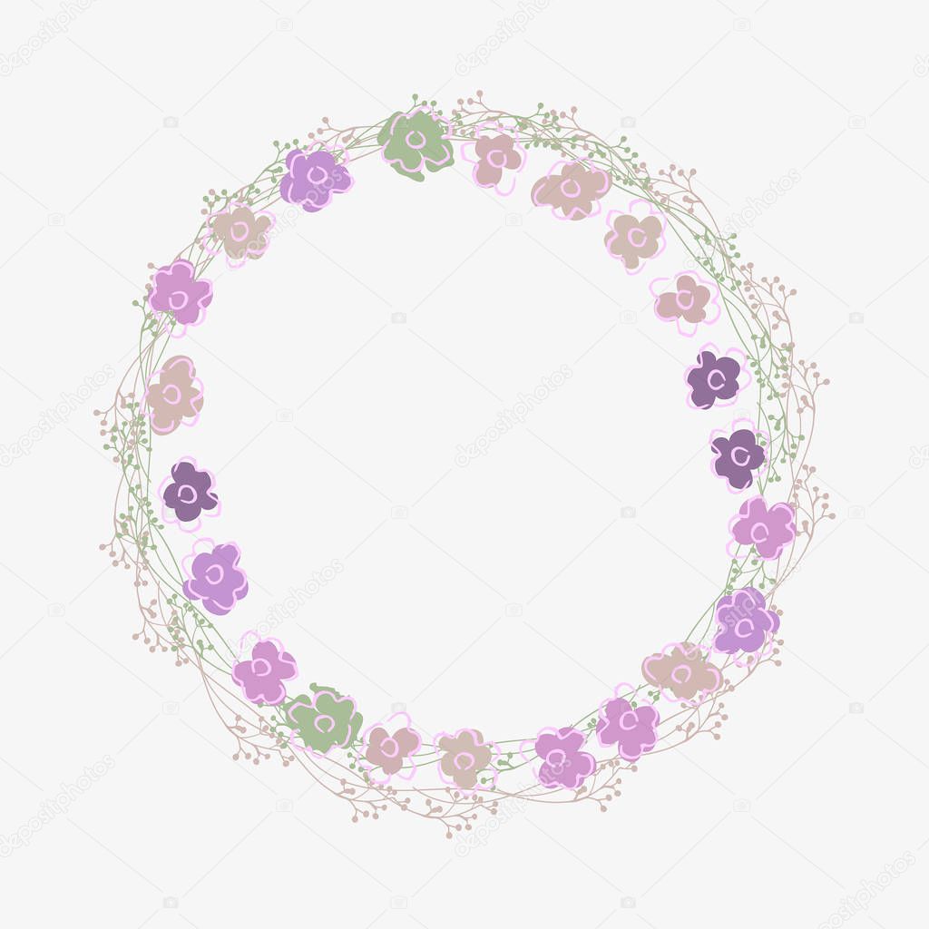 vector illustration design of Beautiful Floral Frame