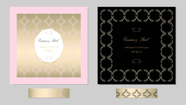 Trendy Pink Gold Cards