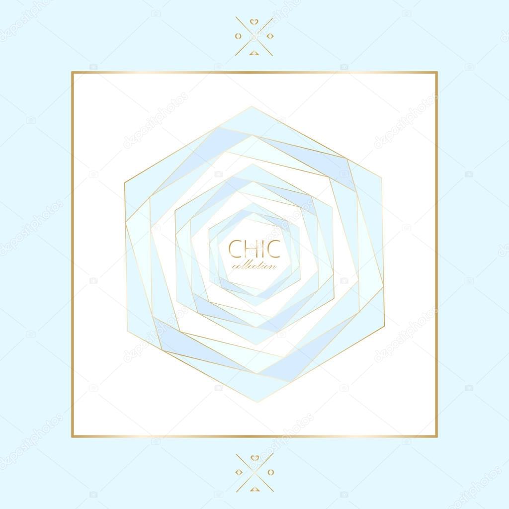 Chic geometric card set