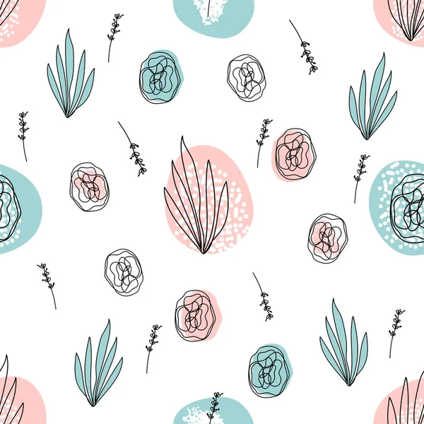 Αφηρημένη φαντασία χέρι floral doodle — Διανυσματικό Αρχείο