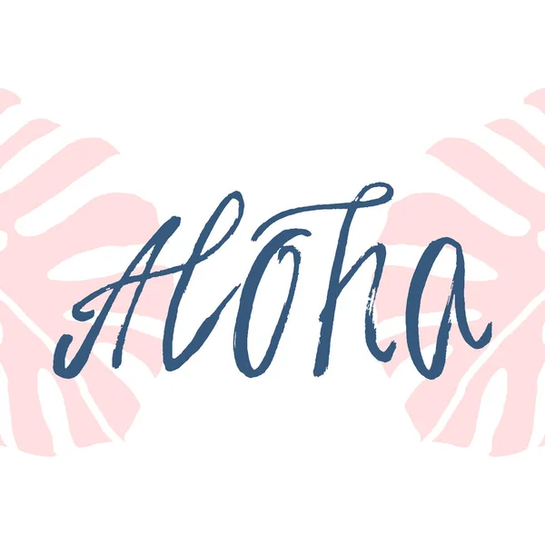 Aloha desenhado à mão — Vetor de Stock