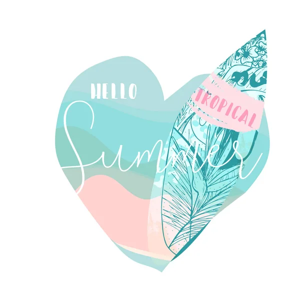 Summer Surf board ilustração — Vetor de Stock