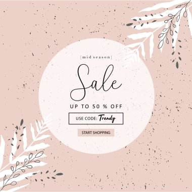 Yeni gelenlerin koleksiyonu veya sezonluk satış tanıtımı için moda veya güzellik endüstrisi için sosyal medya afişi tasarımı. Moda Pembe Allık Arkaplan