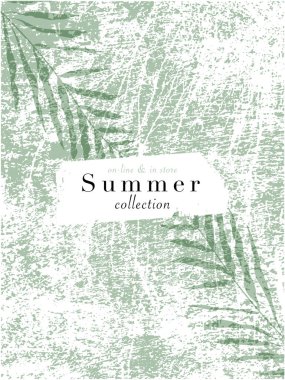 Sosyal medya afişi bahar geliş koleksiyonu ya da mevsimlik satış promosyonu için. Moda el çizimleri arka plan dokuları ve suluboya resimleri taklit eden çiçek unsurları