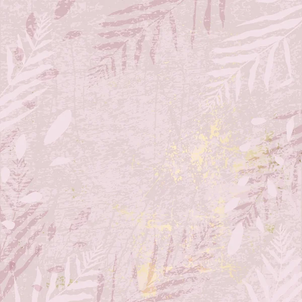 Αφηρημένη Floral Παστέλ Σκονισμένο Ροζ Χρυσό Ρουζ Υφή Φόντο Διακόσμηση — Διανυσματικό Αρχείο