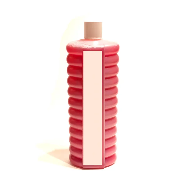 Bottle with shower gel on white background, isolate — Stock Photo, Image