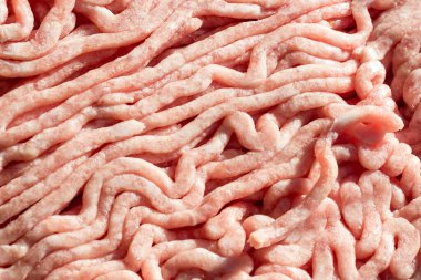 Ham Kıymık Eti (Biftek) metin ve doku için arkaplan boşluğu kadar uygun detaylı yakın çekim görüntüsü