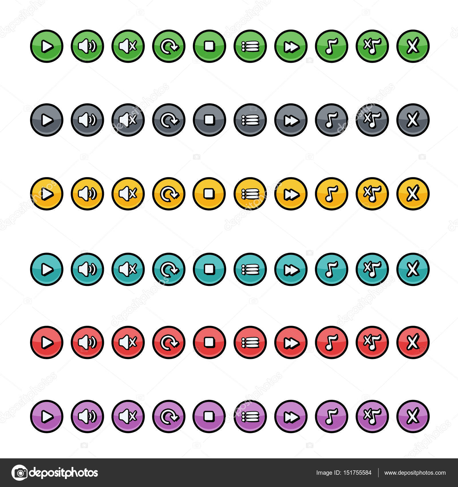 Buttons Icons Design Game Menu Stock Photo Image By C Nasirktk