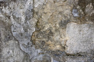 Endüstriyel arka plan, içi boş tuğla duvarlı grunge şehir sokağı