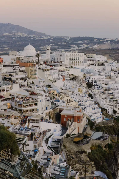 Arquitetura Cidade Thira Ilha Santorini Grécia 2019 — Fotografia de Stock