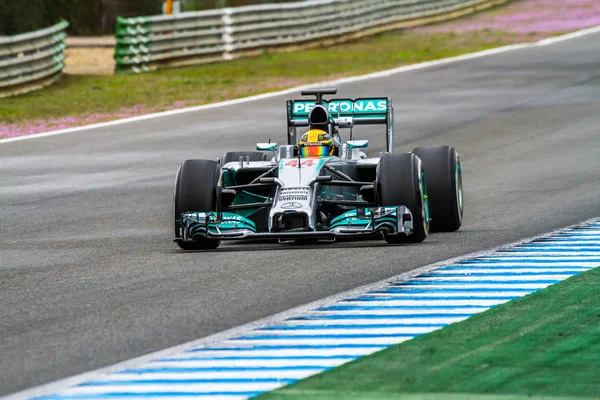 Team Merceces F1, Lewis Hamilton, 2014 — Stockfoto