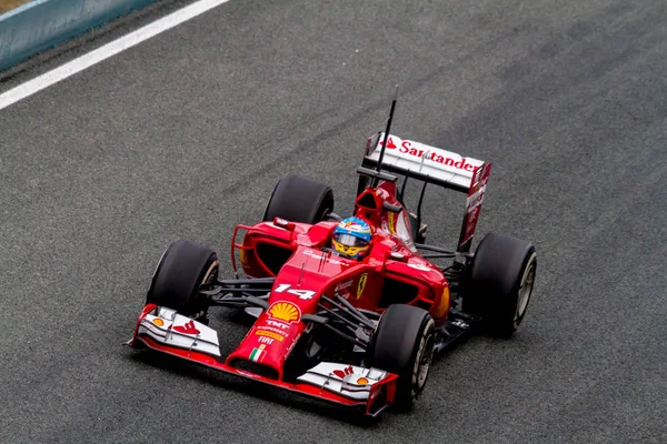 Equipo Scuderia Ferrari F1, Fernando Alonso, 2014 — Foto de Stock