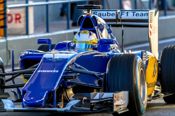 Motorsport för Sauber F1 Team, Marcus Ericsson, 2015 — Stockfoto