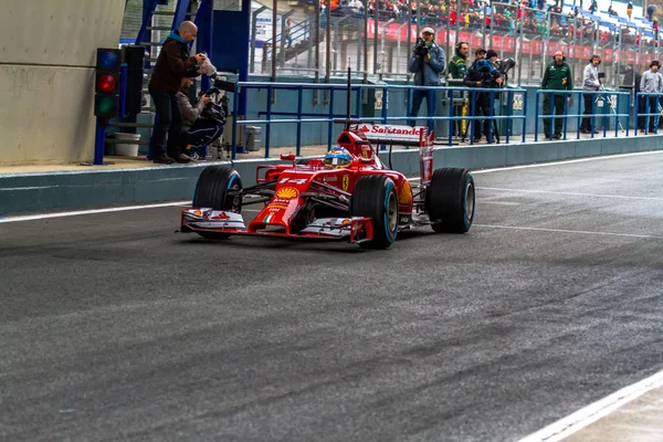 Zespół scuderia ferrari f1, fernando alonso, 2014 — Zdjęcie stockowe