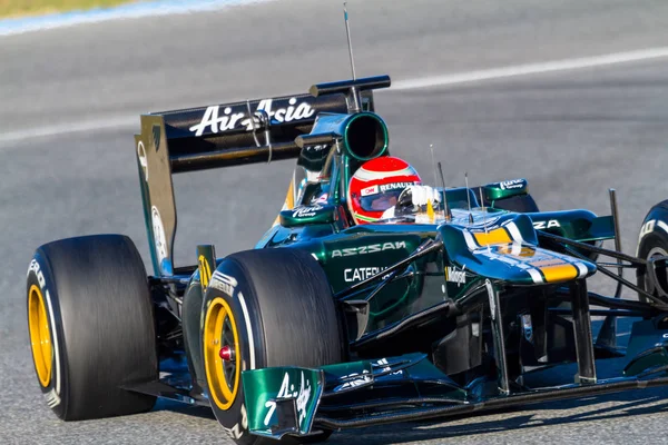 Team Catherham F1, Jarno Trulli, 2012 - Stock-foto