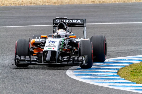 Force India F1 racing — Stock Photo, Image