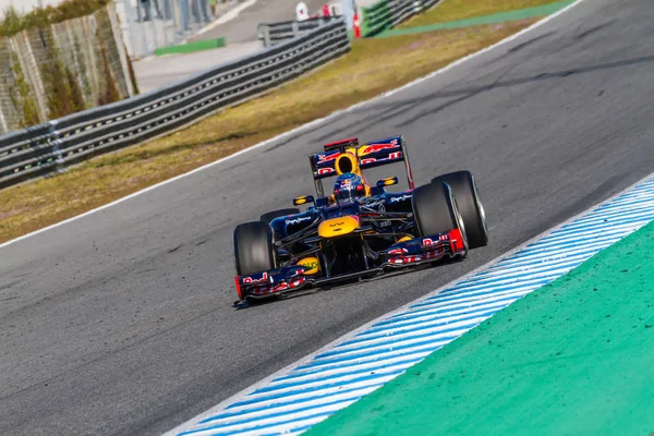 Sebastian vettel z red Bulla f1 — Zdjęcie stockowe