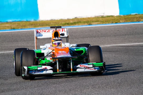 F1 corridas em sessão de treinamento — Fotografia de Stock