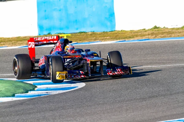 F1 corridas em sessão de treinamento — Fotografia de Stock
