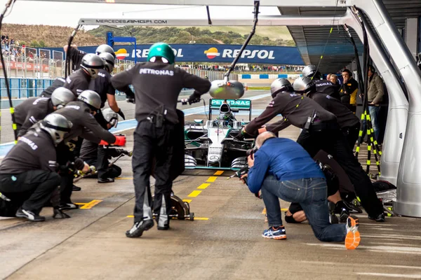 Mercedes AMG Petronas tim F1 — Stok Foto