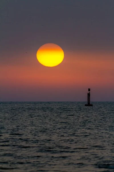 Puesta de sol en la playa de Sanlúcar de Barrameda —  Fotos de Stock